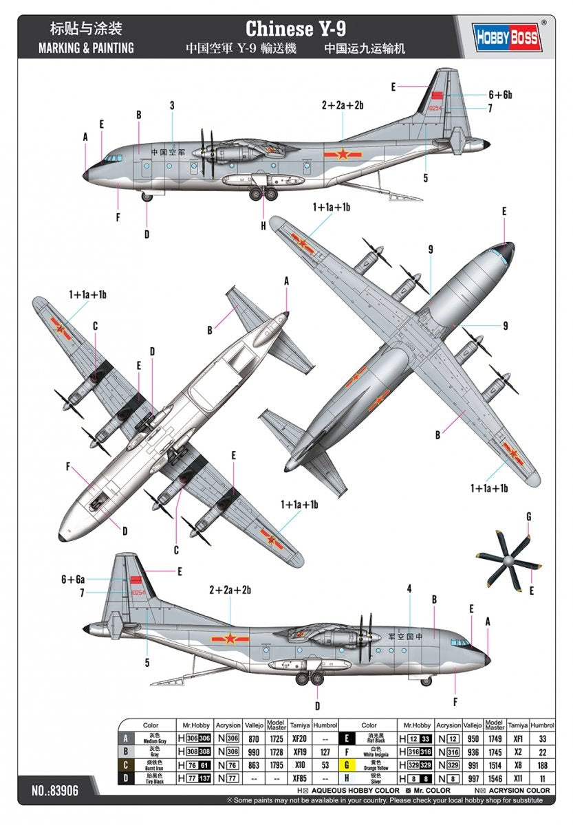Hobby Boss 83906 Y-9 chinois 1/144 – image 3