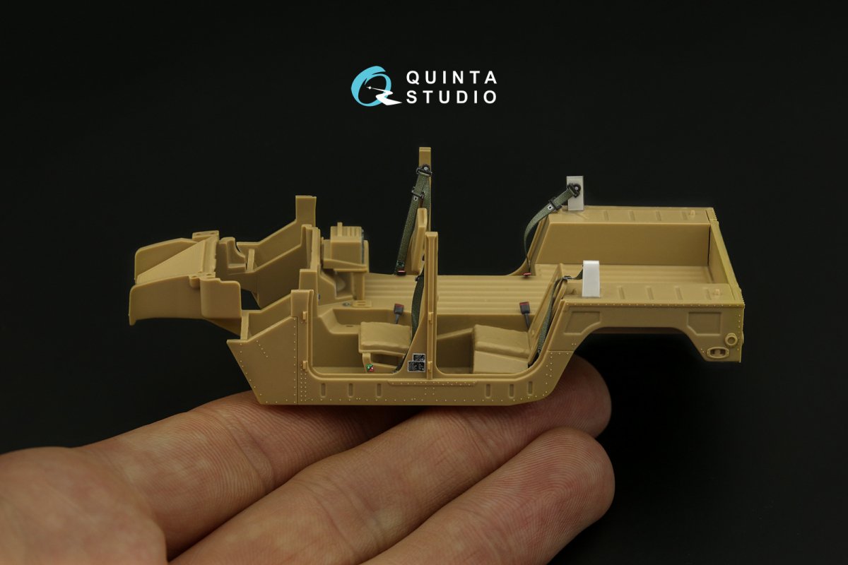 Intérieur imprimé en 3D et coloré sur papier décalcomanie Quinta Studio QD48310 pour la famille HUMVEE (Tamiya) au 1/48 – image 11