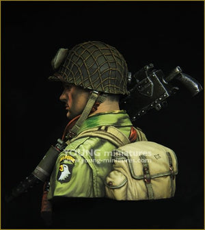 Young Miniatures YM1873 WW2 US AIRBORNE avec M1919 1/10 – immagine 7