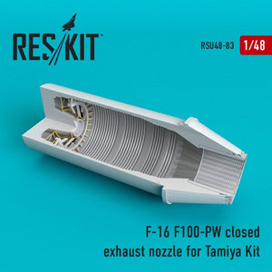RESKIT RSU48-0083 Buses d&amp;#39;échappement fermées pour maquette Tamiya 1/48 du F-16 (F100-PW)
