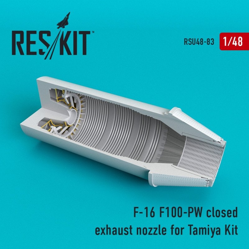 RESKIT RSU48-0083 Buses d&amp;#39;échappement fermées pour maquette Tamiya 1/48 du F-16 (F100-PW)