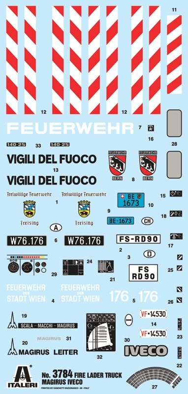 Italeri 3784 IVECO MAGIRUS DLK 26-12 Camion échelle de pompier (1/24) – image 3