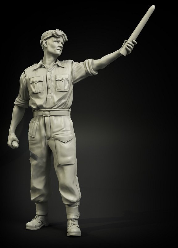 Panzer Art FI35-030 RAC britannique Afrique du Nord chargeant des munitions de canon de 2 livres, soldat n° 1, échelle 1/35 – immagine 2