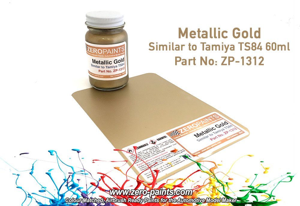 Peinture métallisée or Zero Paints ZP-1312 - Similaire à la TS84 60 ml