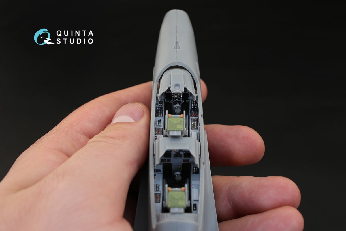 Intérieur imprimé en 3D et coloré sur papier décalcomanie Quinta Studio QD48101 EMB-314 Super Tucano (pour kit HobbyBoss) 1/48 – Bild 13