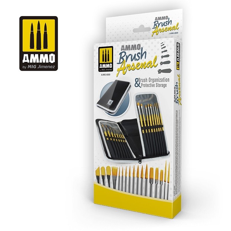 AMMO de Mig Jimenez 8580 Brush Arsenal - Rangement et protection des brosses