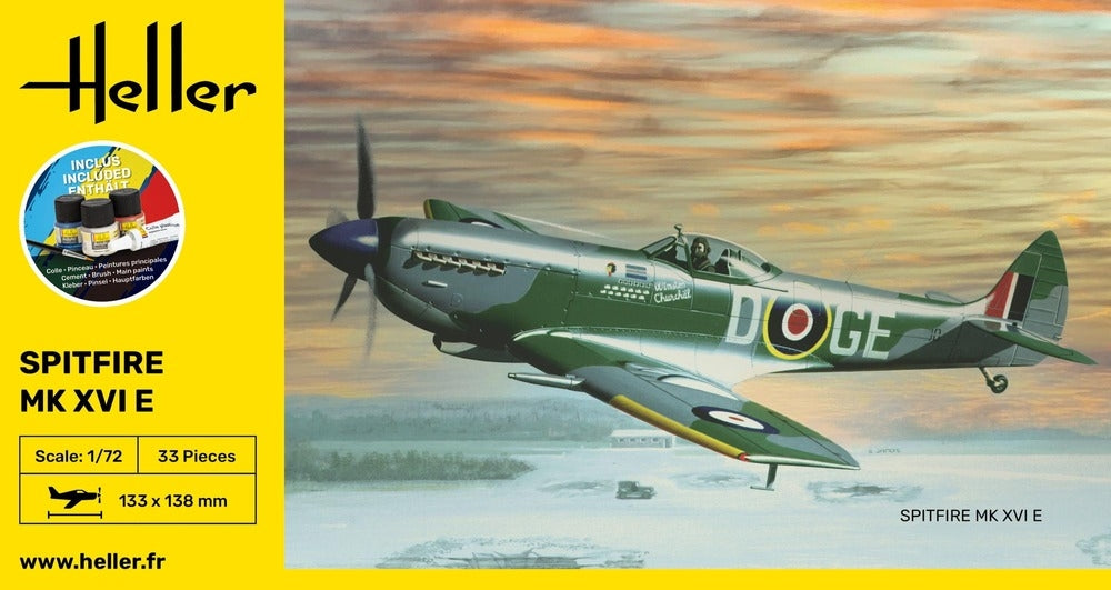 Heller 56282 Spitfire Mk XVI E - Kit de démarrage 1/72