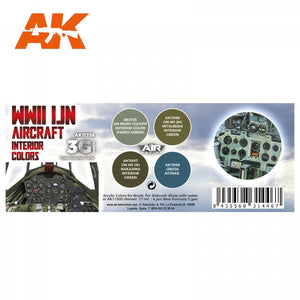 AK Interactive AK11738 Couleurs intérieures d&amp;#39;avions de la Marine impériale japonaise de la Seconde Guerre mondiale 4x17 ml – Bild 2