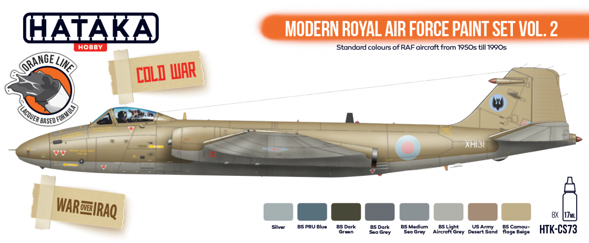 Hataka HTK-CS73 ORANGE LINE – Coffret de peinture moderne Royal Air Force vol. 2, 8 x 17 ml – Bild 2