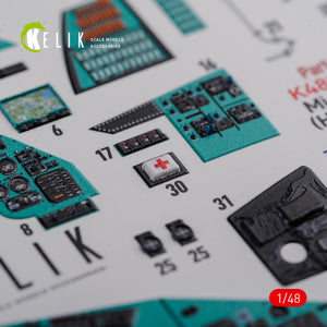 KELIK K48092 Mi-24D (Hind-D) interior 3D decals for Trumpeter kit 1/48 – zdjęcie 6