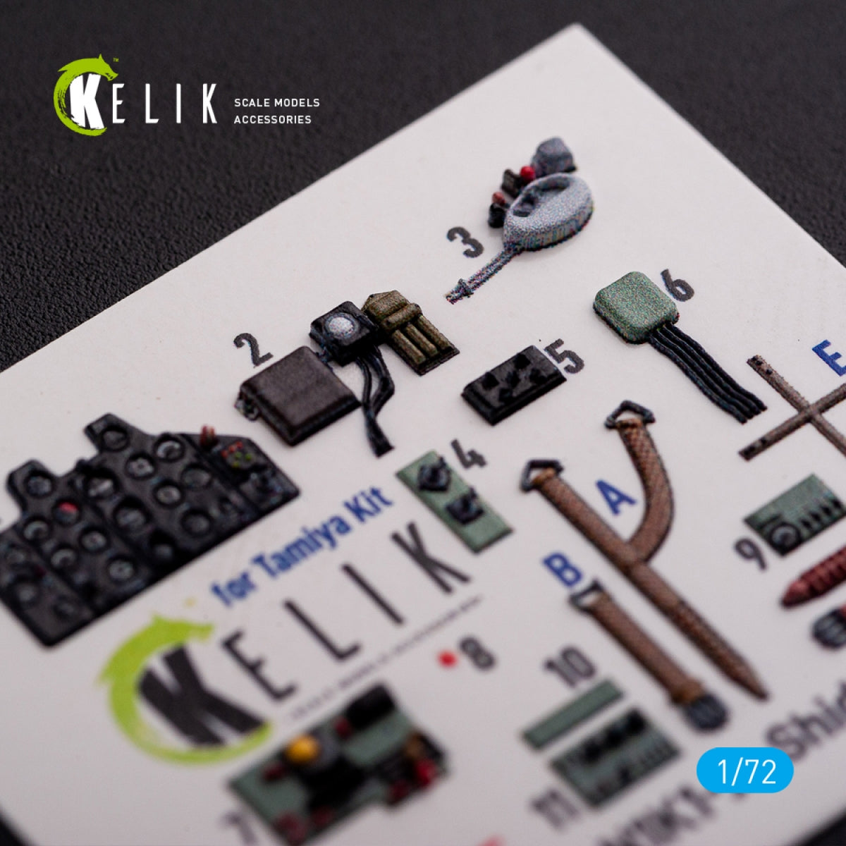 Décalcomanies 3D intérieures KELIK K72075 N1K1-Ja Shiden Type 11 pour maquette Tamiya au 1/72 – image 3