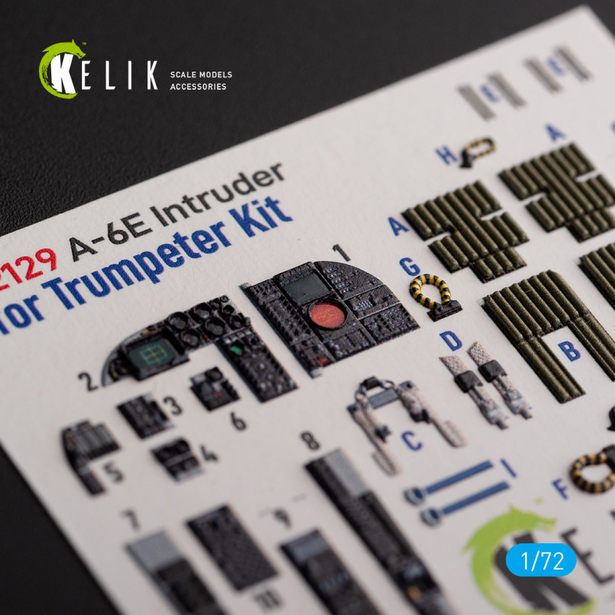 KELIK K72129 A-6E Intruder - décalcomanies 3D intérieures pour maquette Trumpeter au 1/72 – immagine 2