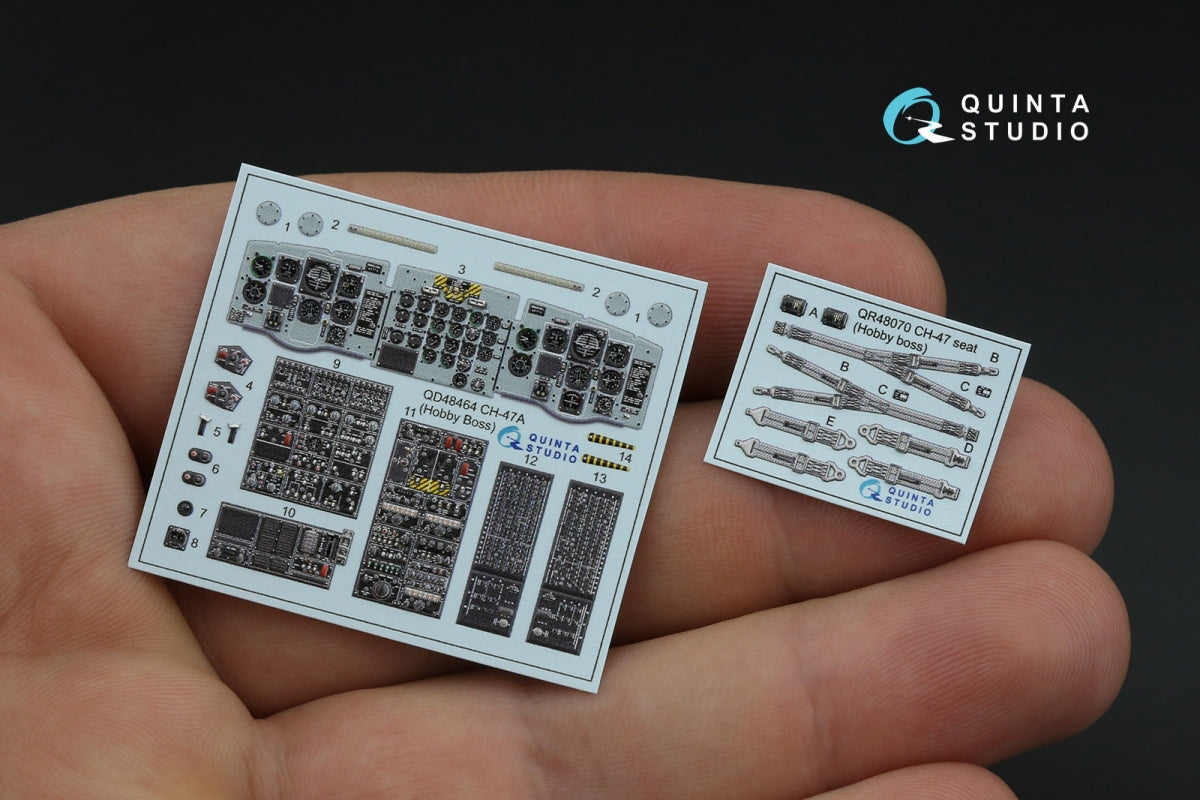 Intérieur coloré imprimé en 3D sur papier décalcomanie Quinta Studio QD48464 CH-47A (HobbyBoss) 1/48 – image 2