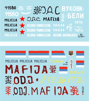 Star Decals 35-C1141 Serbes (SVK et VRS) T-34/85M, M60 PB, BRDM-2 et camion TAM 110 1/35 – Bild 3