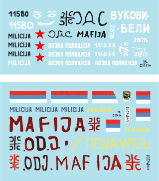 Star Decals 35-C1141 Serbes (SVK et VRS) T-34/85M, M60 PB, BRDM-2 et camion TAM 110 1/35 – Bild 3