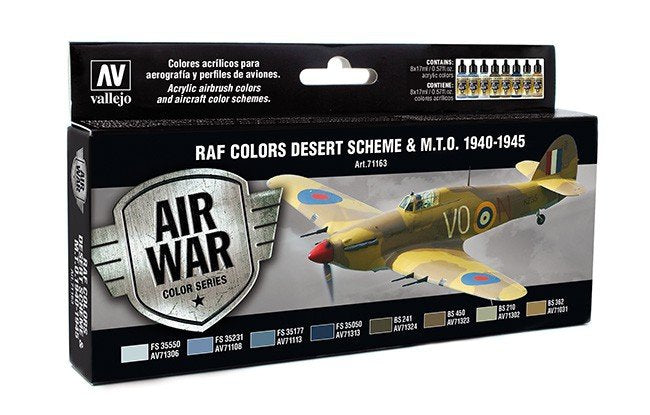 Vallejo 71163 RAF Colors Desert Scheme &amp;amp; M.T.O. 1940-1945 8x17 ml.