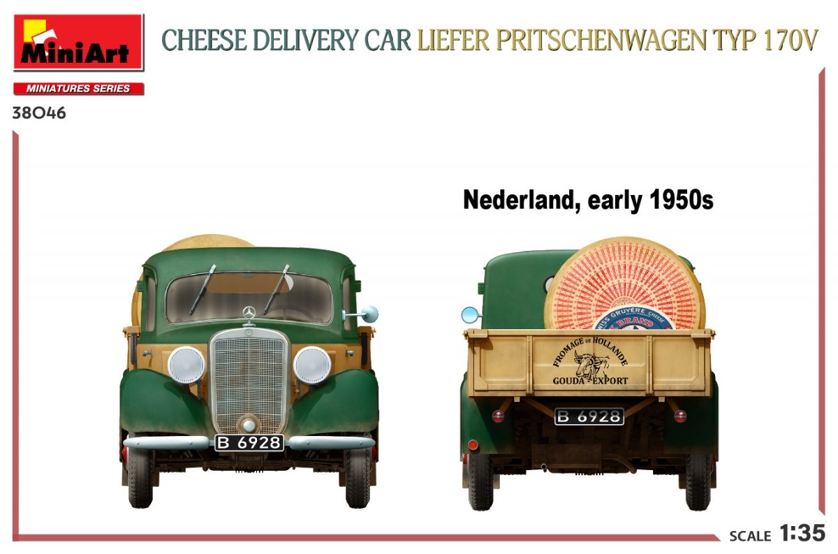 MiniArt 38046 VOITURE DE LIVRAISON DE FROMAGE LIEFER PRITSCHENWAGEN TYP 170V 1/35 – image 8