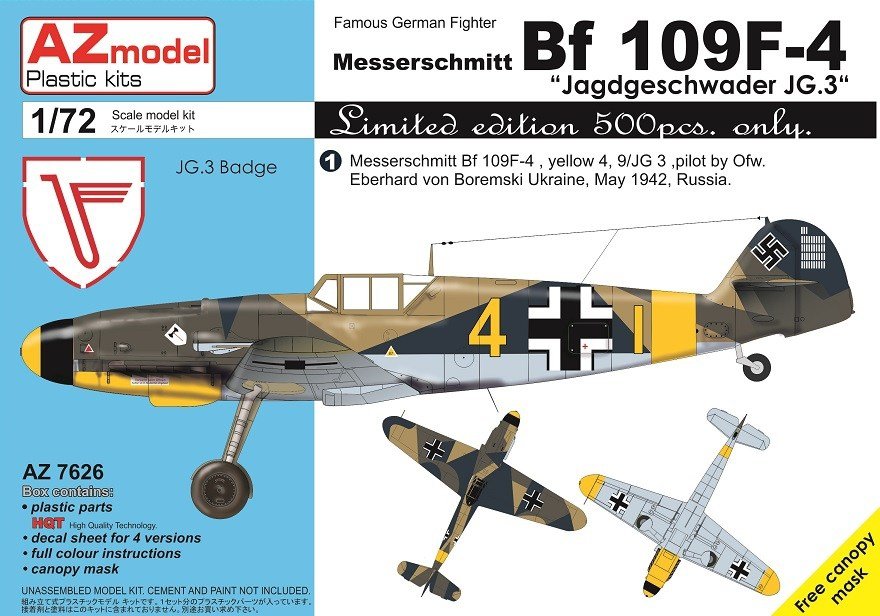 AZ Modèle AZ7626 Bf 109F-4 JG.3 1/72