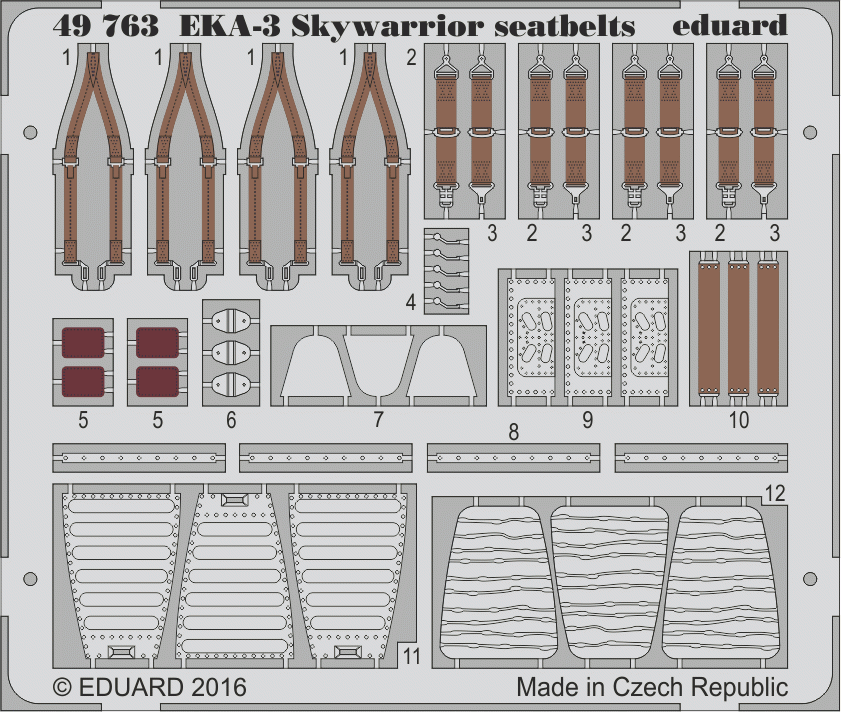 Ceintures de sécurité Eduard 49763 EKA-3 Skywarrior 1/48 TRUMPETER