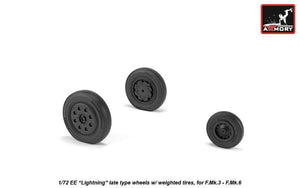 Roues Armory Models AW72410 EE Lightning avec pneus lestés, fin 1/72