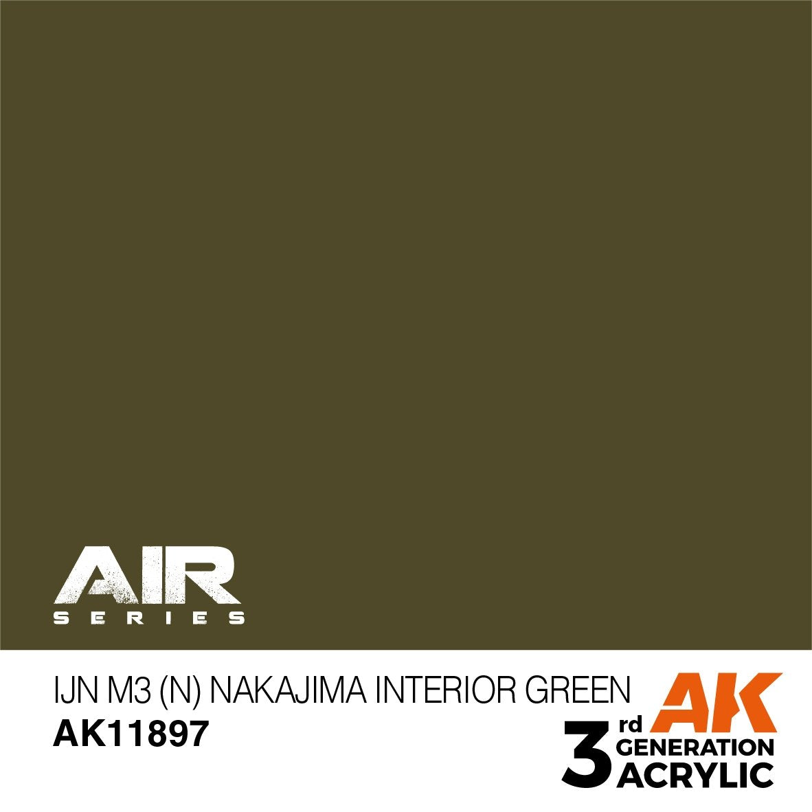 AK Interactive AK11897 IJN M3 (N) NAKAJIMA VERT INTÉRIEUR – AIR 17ml