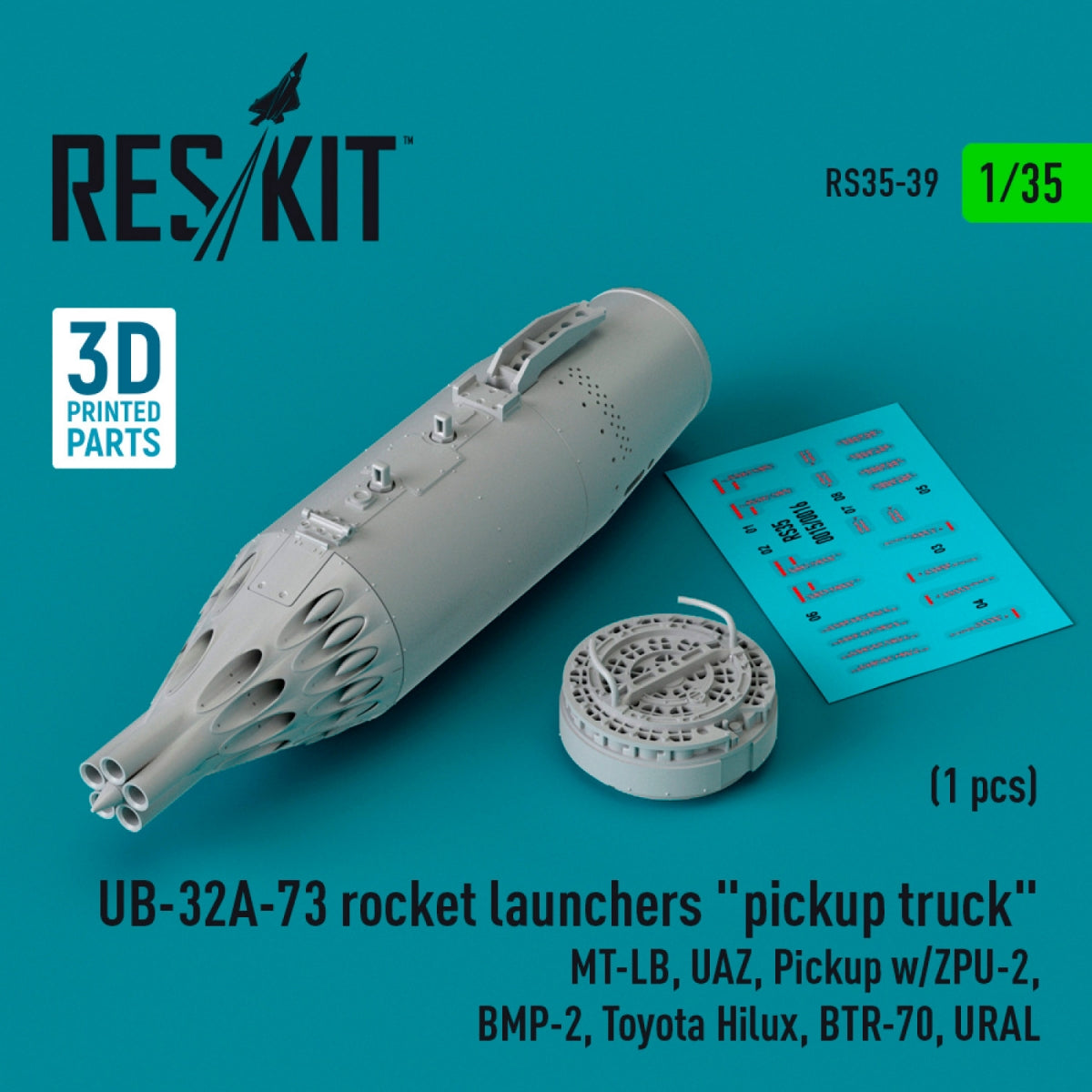 Lance-roquettes RESKIT RS35-0039 UB-32A-73 « pick-up » (1 pièce) (Impression 3D) 1/35