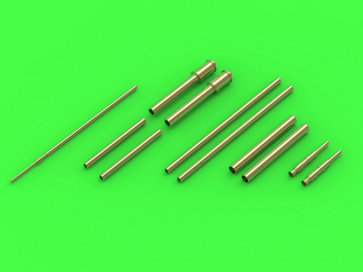 Master AM-72-134 Fw 190 A7 - A9 ensemble d'armement (embouts MG 131, canons MG 151, couvercles de MG MK 108) et tube pitot (pour modèles Eduard) (1/72)