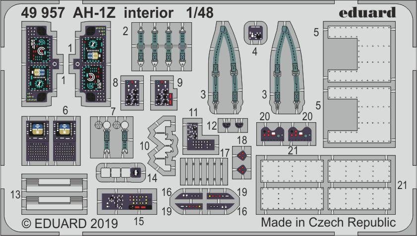 Intérieur Eduard 49957 AH-1Z 1/48 KITTY HAWK