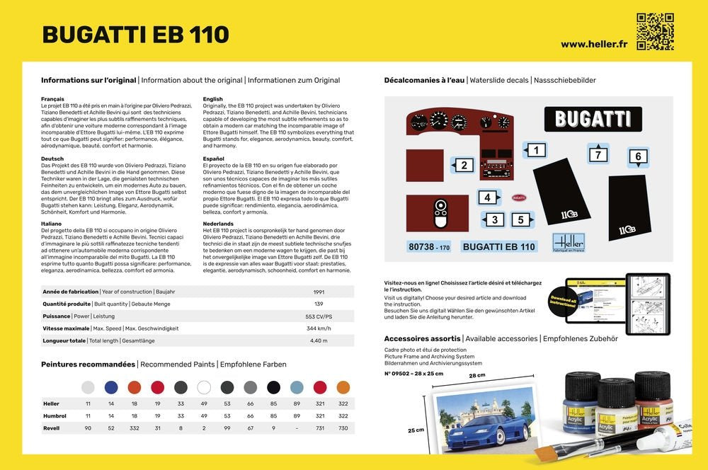 Heller 80738 BUGATTI EB110 1/24 – Bild 2