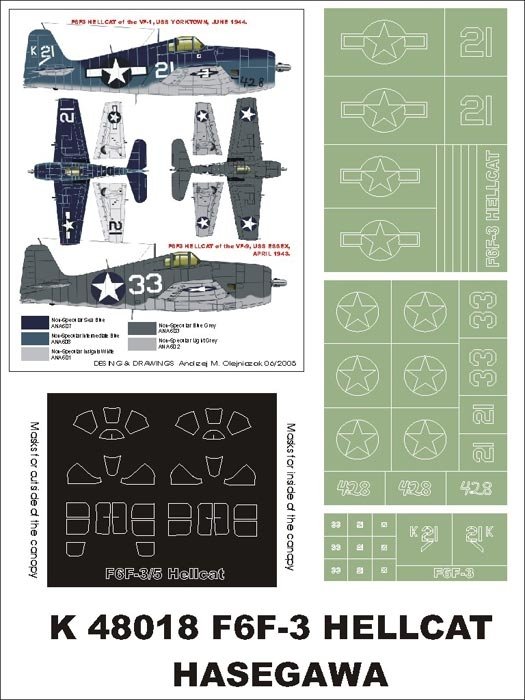 Montex K48018 F6F3 Hellcat 1/48