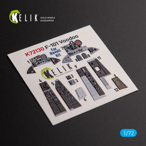 KELIK K72130 F-101 Voodoo - décalcomanies 3D intérieures pour maquette Revell au 1/72 – image 4