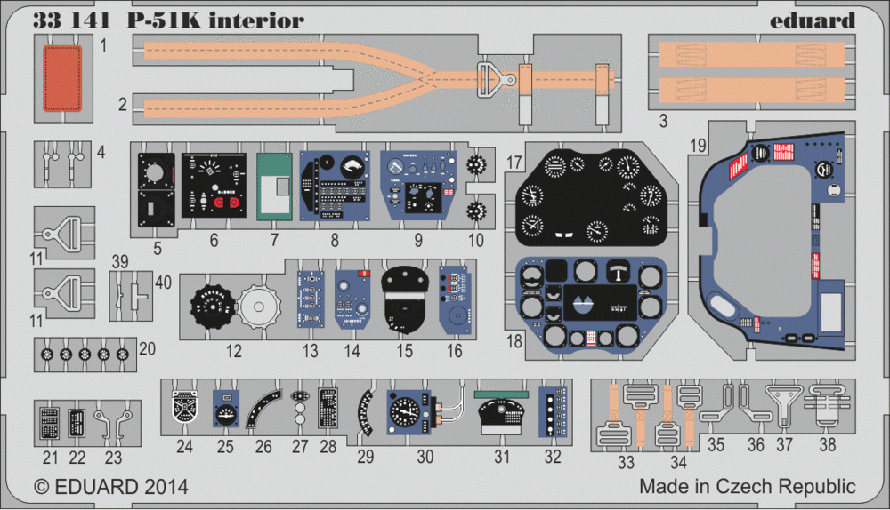 Eduard 33141 P-51K interior SA 1/32 DRAGON