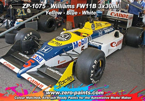 Coffret de peinture Zero Paints ZP-1075 Williams FW11B Bleu/Jaune 3 x 30 ml – image 2