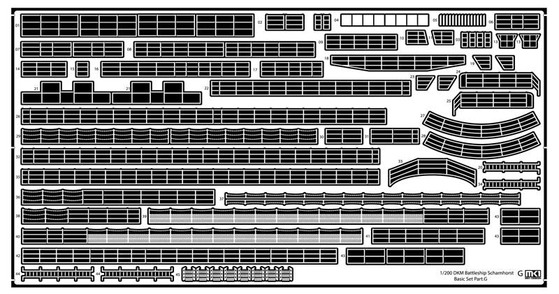 MK1 Design MD-20024 DKM Cuirassé SCHARNHORST DX PACK pour Trumpeter 1/200 – Bild 55