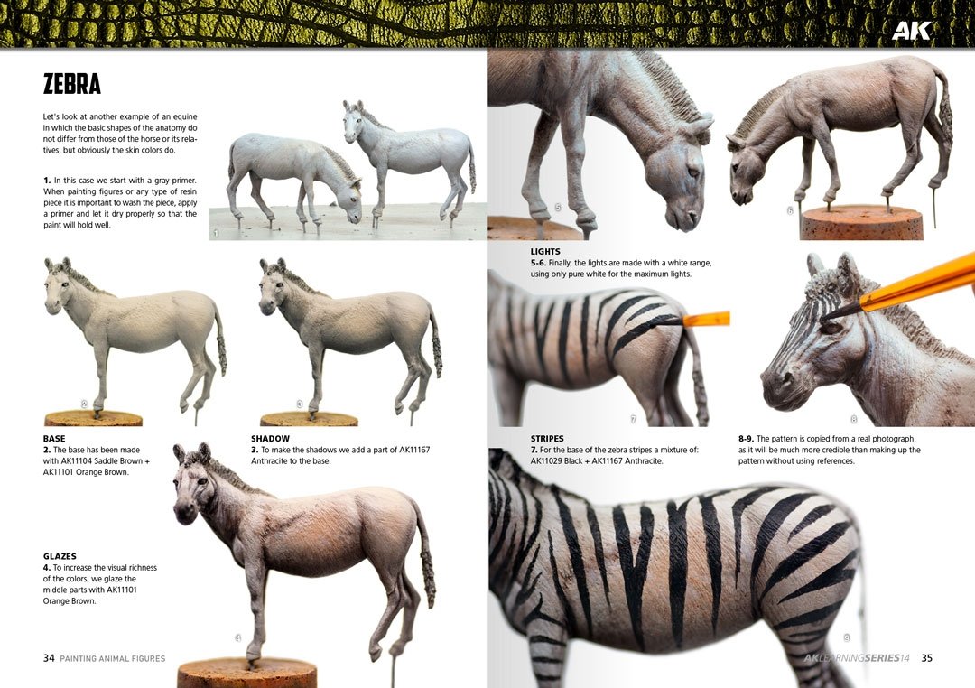 AK Interactive AK518 AK LEARNING 14 : PEINTURE DE FIGURINES D&amp;#39;ANIMAUX (Anglais) – Bild 7