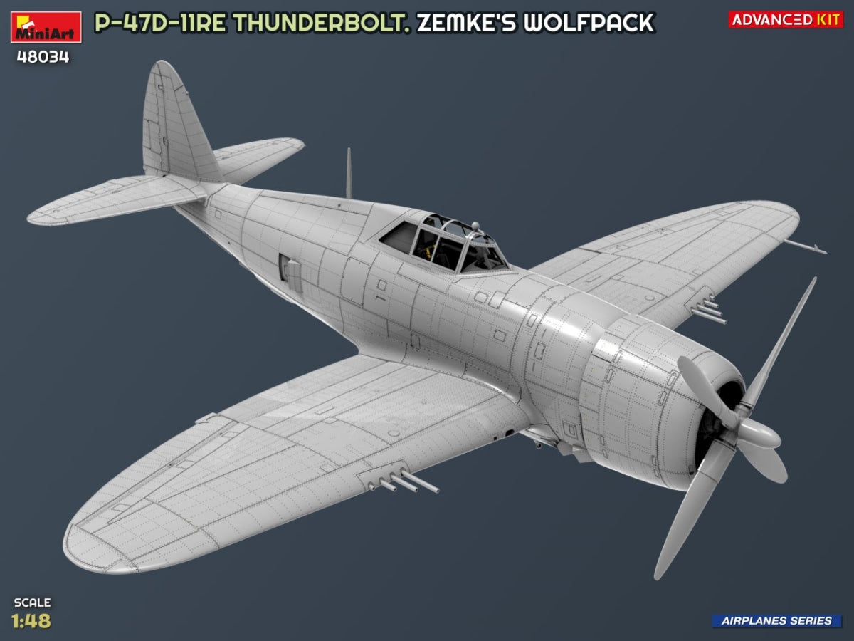 MiniArt 48034 P-47D-11RE Thunderbolt. Zemke&amp;#39;s Wolfpack. Advanced Kit 1/48 – zdjęcie 7