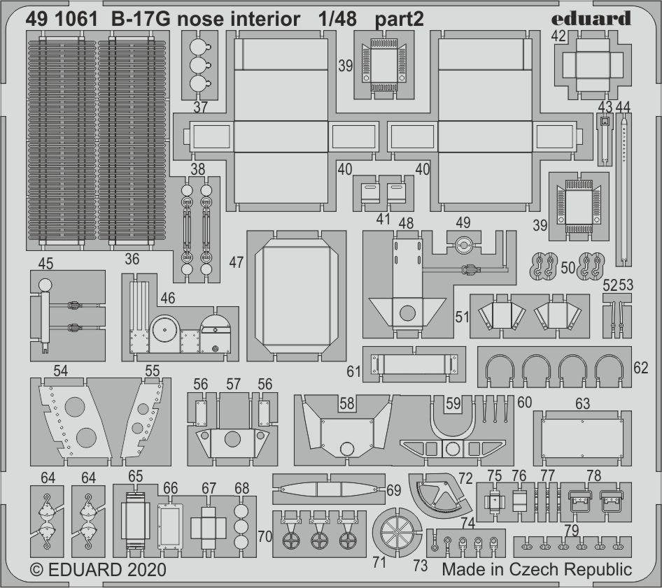 Intérieur du nez du B-17G Eduard 491061, échelle 1/48, HK MODELS – image 2