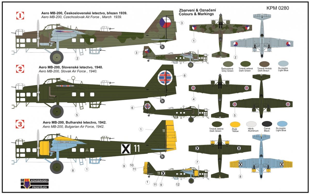 Kovozavody Prostejov KPM0280 Aero MB-200 1/72 – zdjęcie 2