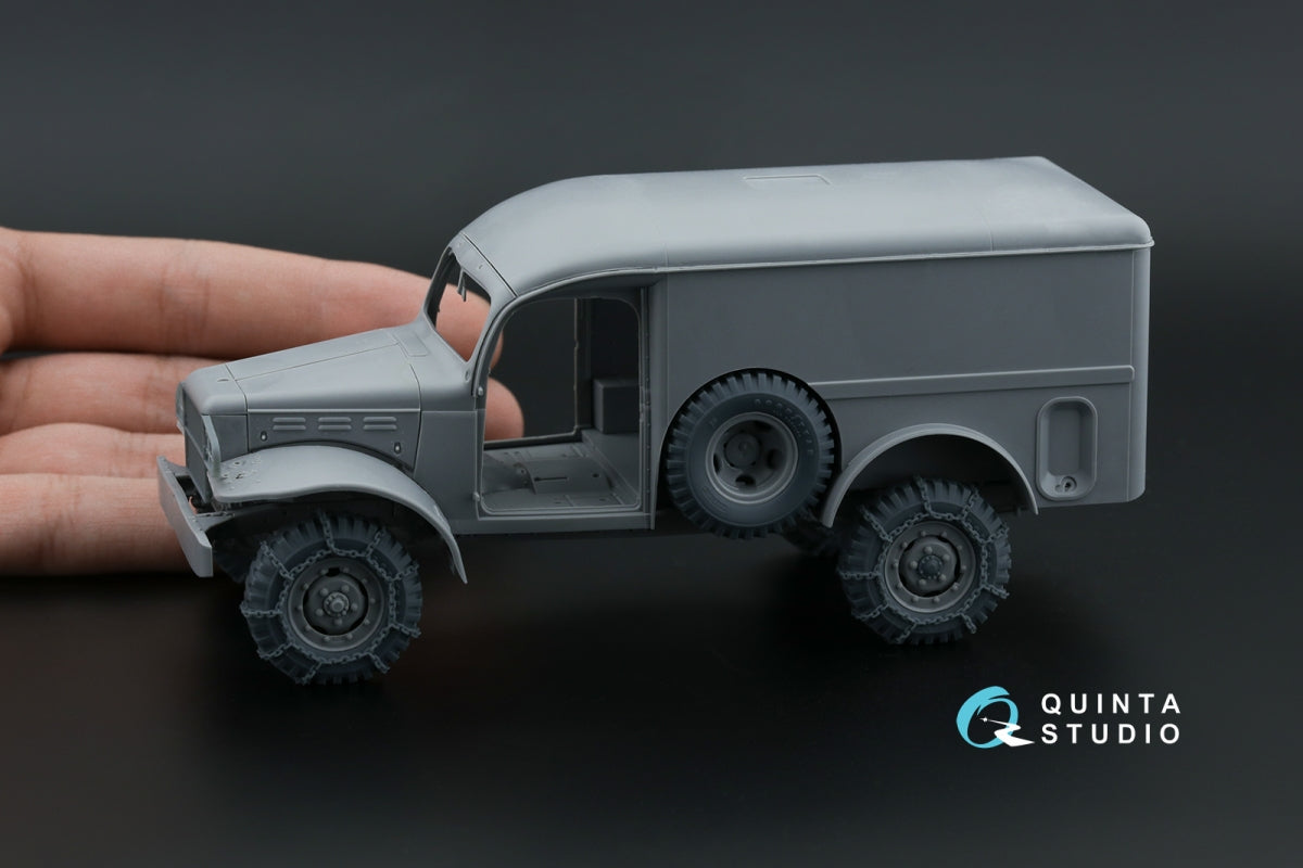 Quinta Studio QT35012 Coffret de pneus Dodge WC Family avec chaînes (Zvezda) 1/35 – image 8