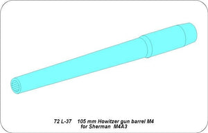 Canon Aber 72L-37 US 105mm Howitzer M4 pour char M4A3 1/72  – Bild 6