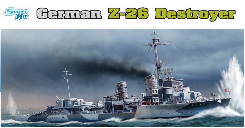Dragon 1064 German Z-26 Destroyer 1/350