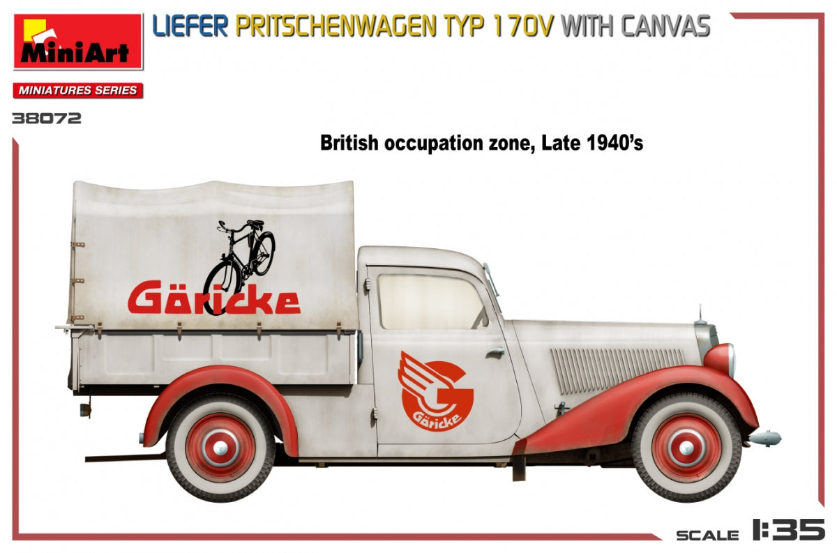 MiniArt 38072 LIEFER PRITSCHENWAGEN TYP 170V WITH CANVAS 1/35 – zdjęcie 3