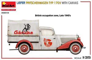 MiniArt 38072 LIEFER PRITSCHENWAGEN TYP 170V WITH CANVAS 1/35 – zdjęcie 3