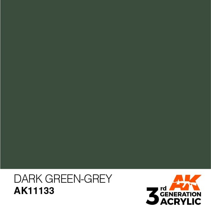 AK Interactive AK11133 VERT FONCÉ-GRIS – STANDARD 17 ml