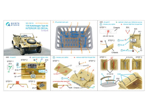 Intérieur imprimé et coloré en 3D sur papier décalcomanie (Tamiya) (avec pièces en résine imprimées en 3D) Quinta Studio QD+35141 Kubelwagen Type 82, échelle 1/35 – imagen 15