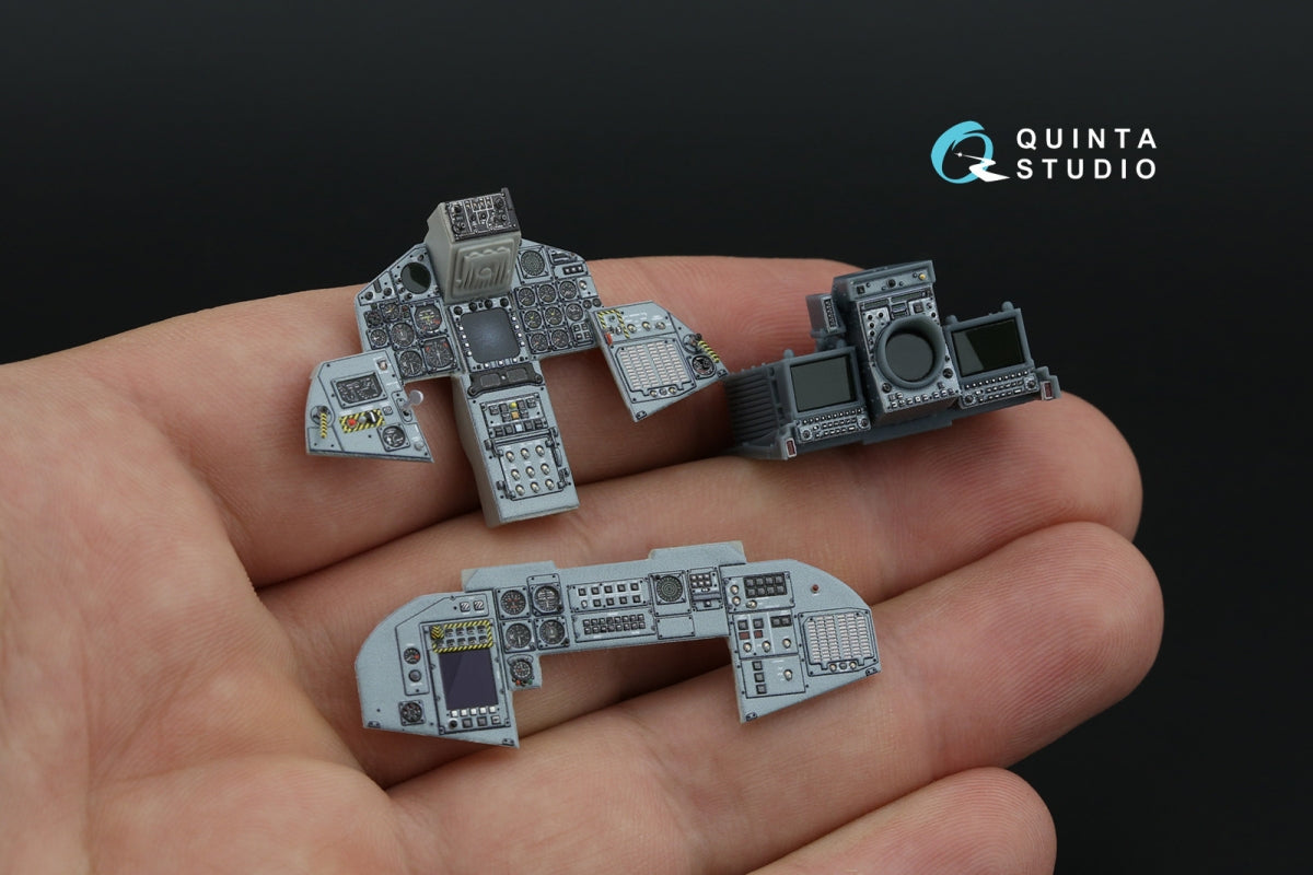 Intérieur imprimé en 3D et coloré sur papier décalcomanie (Italeri) de la Quinta Studio QD+32231 Tornado ECR (avec pièces en résine imprimées en 3D) à l&amp;#39;échelle 1/32 – imagen 12
