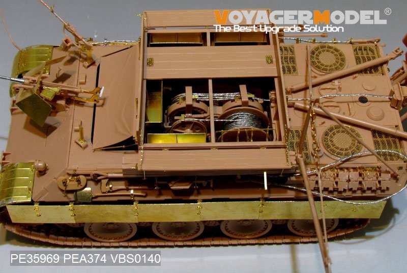 Modèle Voyager PE35969 Bergepanther Ausf.A allemand de la Seconde Guerre mondiale (type ancien, porte-outils Panther A) de base pour MENG SS-015 1/35 – Bild 13