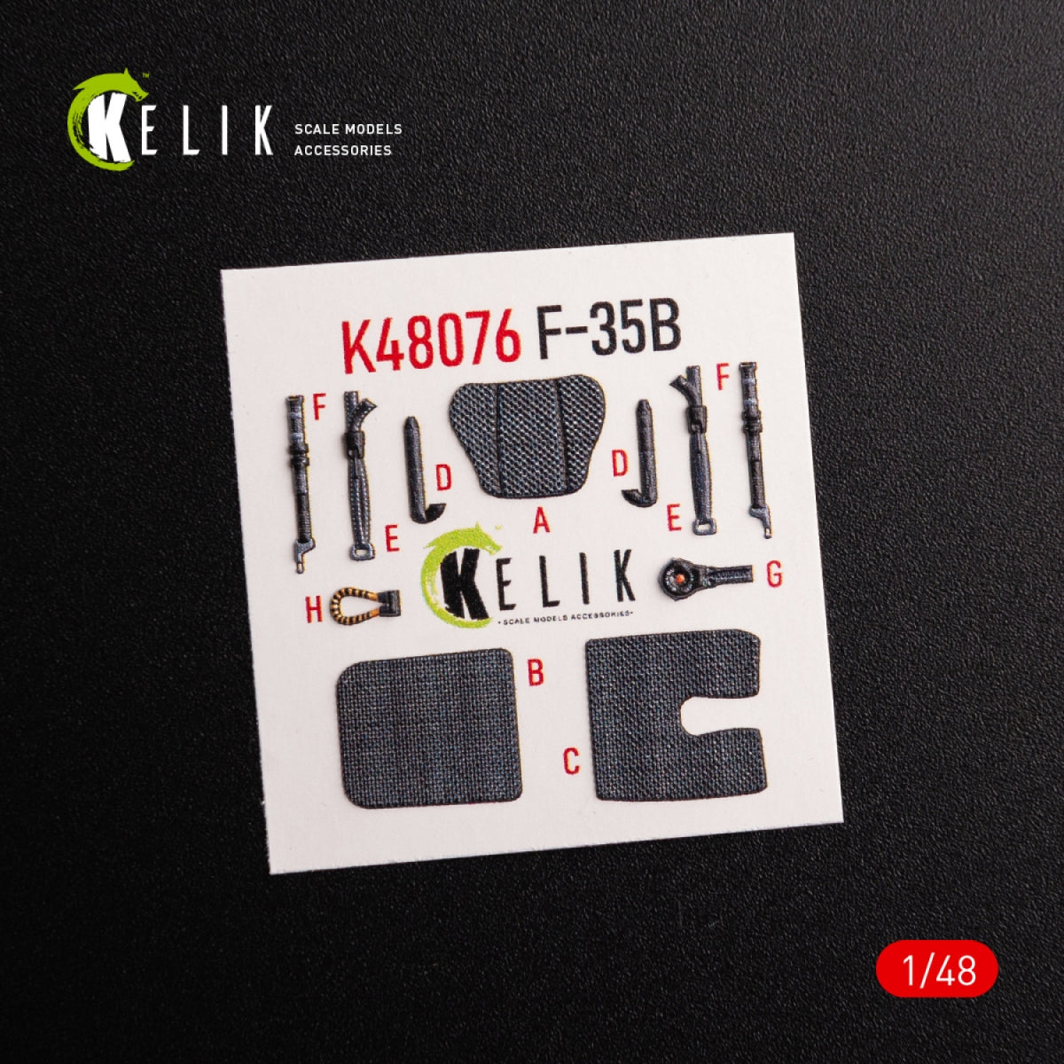 Décalcomanies 3D intérieures KELIK K48076 pour maquette Tamiya au 1/48 du F-35B – image 2