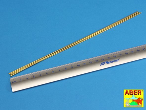 Tubes en laiton Aber BT15X02 1,50 x 0,20 mm longueur 250 mm x 4 pièces.  – immagine 2