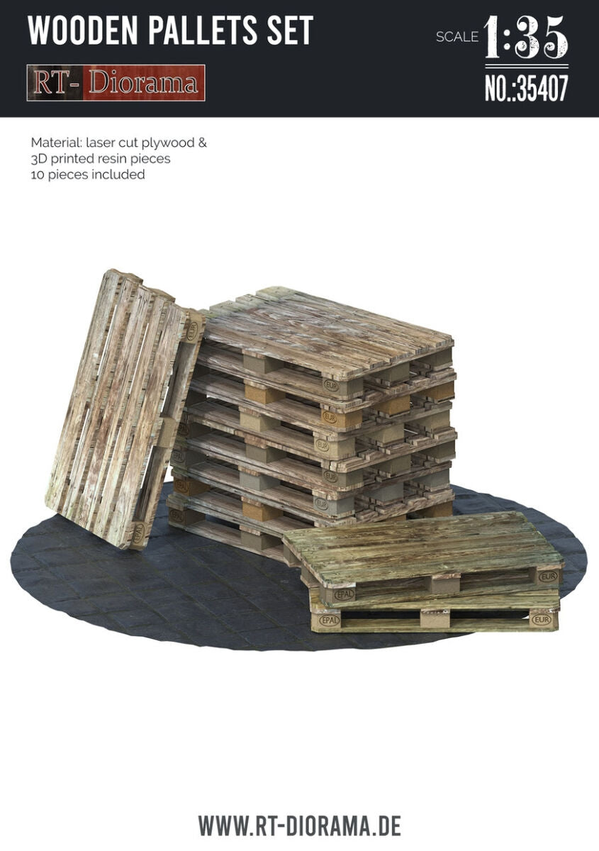 RT-Diorama 35407 Ensemble de palettes en bois - 10 pièces 1/35